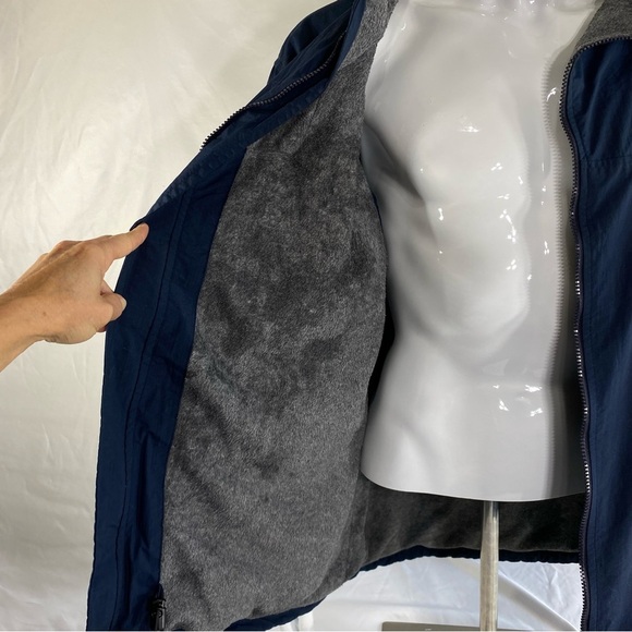 Roundtree & Yorke Men’s Fleece Lined Hooded Nylon Jacket - Picture 8 of 12